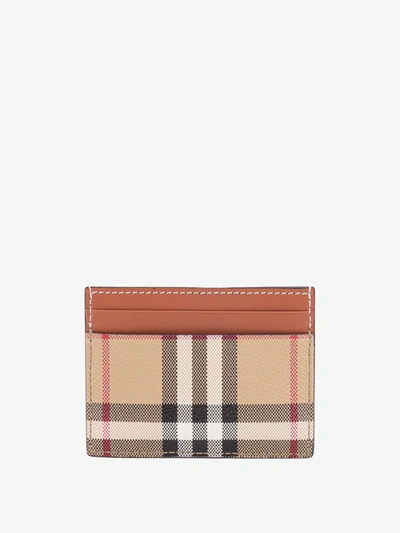 Shop Burberry Woman Card Holder Woman Multicolor Cardcases