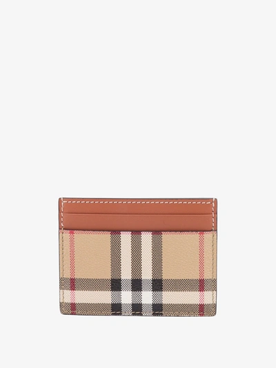 Shop Burberry Woman Card Holder Woman Multicolor Cardcases