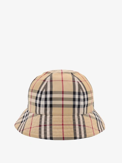 Shop Burberry Woman Cloche Woman Beige Hats In Cream