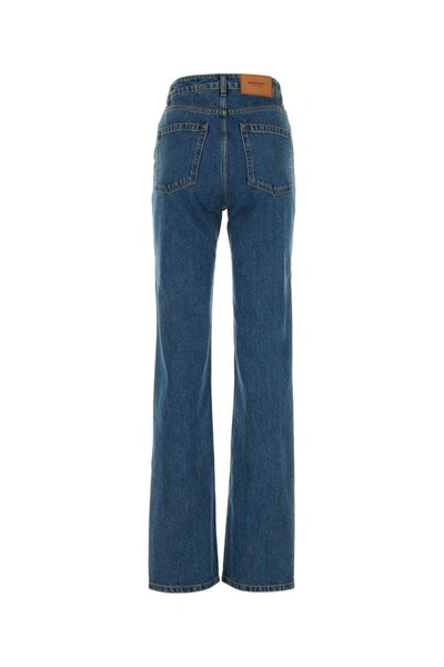 Shop Burberry Woman Denim Jeans In Blue