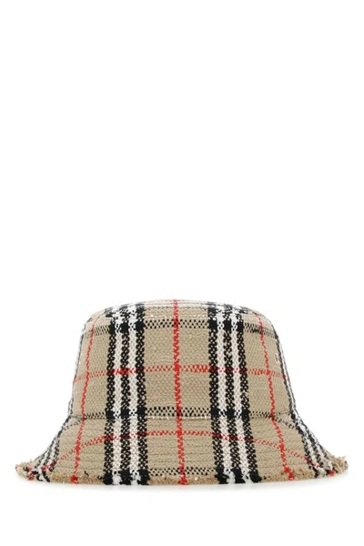 Burberry Vintage Check Boucle Wool-blend Bucket Hat In Multicolor
