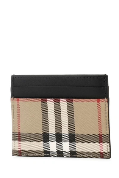 Shop Burberry Woman Embroidered E-canvas Card Holder In Multicolor