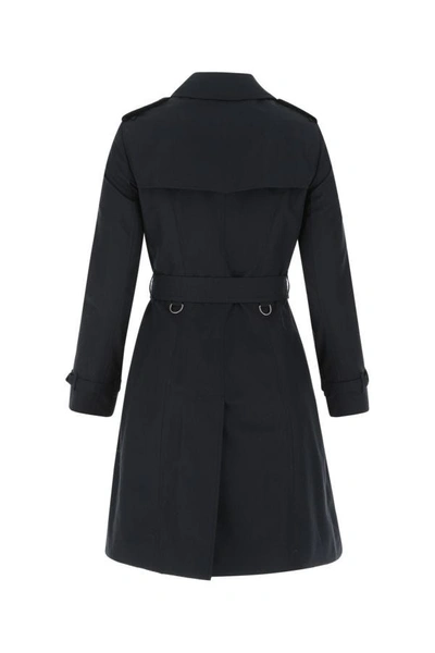 Shop Burberry Woman Midnight Blue Cotton Chelsea Trench Coat