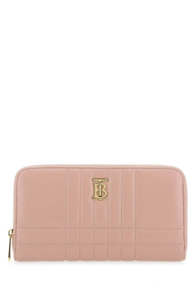 Shop Burberry Woman Pink Nappa Leather Lola Wallet