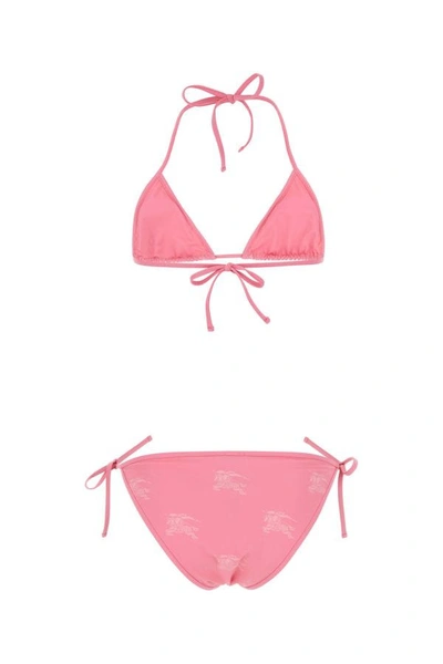 Shop Burberry Woman Pink Stretch Nylon Bikini