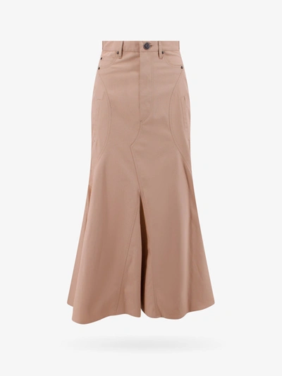 Shop Burberry Woman Skirt Woman Beige Skirts In Cream