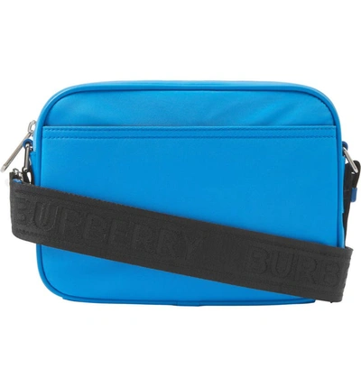 Shop Burberry Women Paddy Nylon Camera Bag In Blue