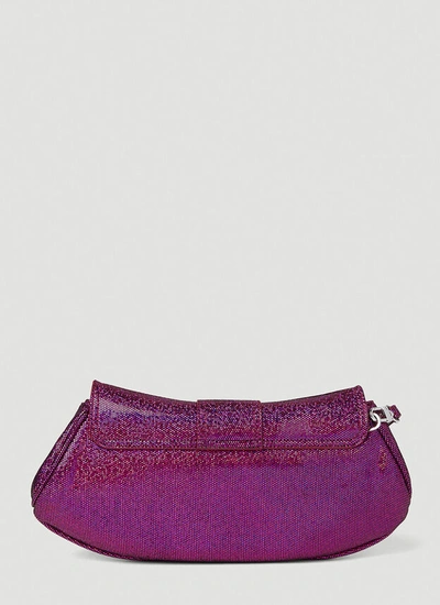 Shop By Far Women Glami Disco Dot Clutch Bag In Purple