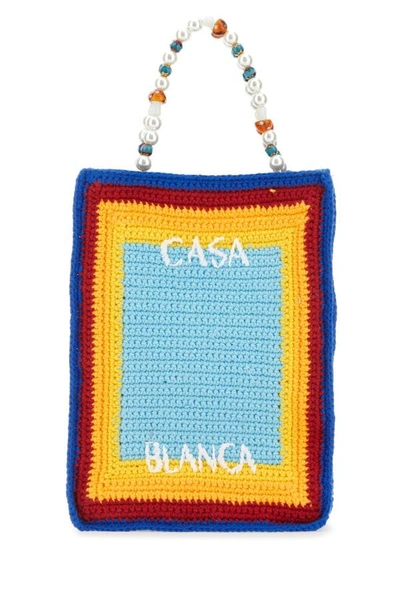 Shop Casablanca Woman Multicolor Crochet Handbag