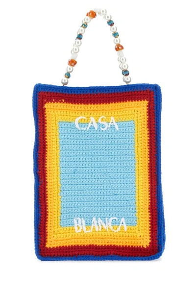 Shop Casablanca Woman Multicolor Crochet Handbag