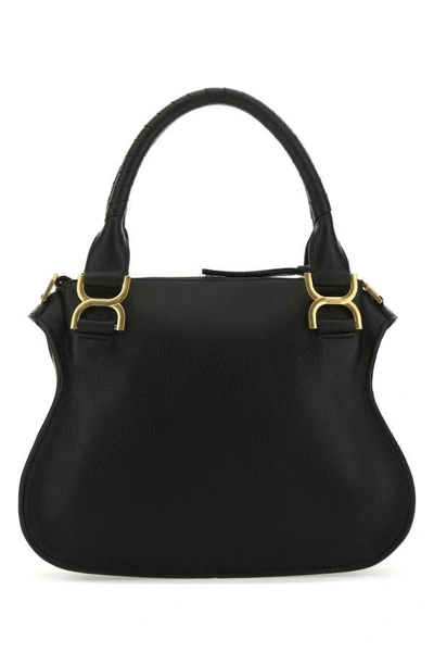 Chloé Chloe Women Black Leather Medium Marcie Handbag In Black