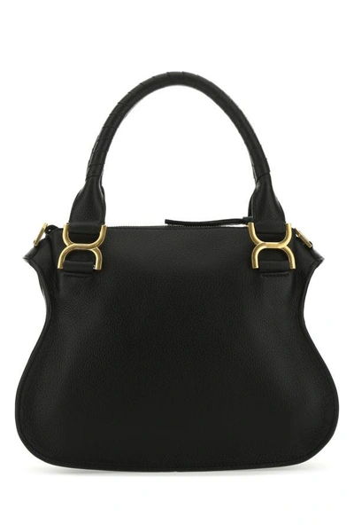 Shop Chloé Chloe Woman Black Leather Small Marcie Handbag