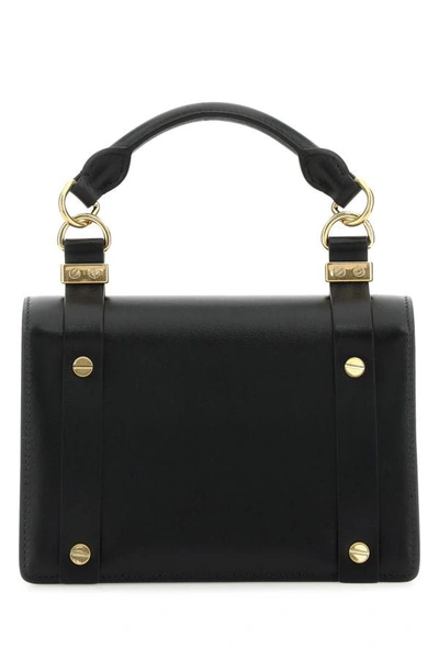 Shop Chloé Chloe Woman Black Leather Small Ora Handbag
