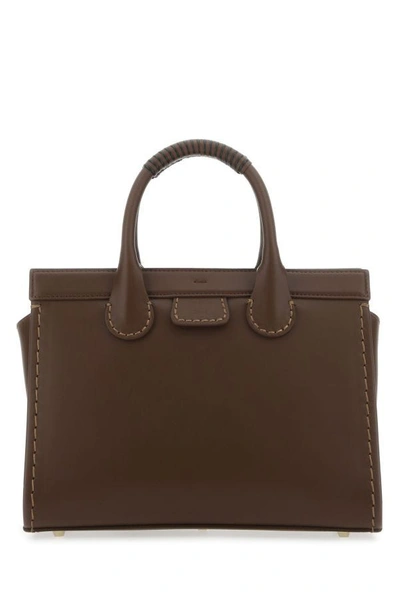 Shop Chloé Chloe Woman Brown Leather Medium Edith Handbag