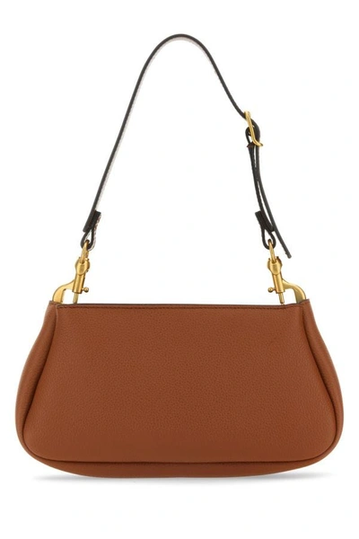 Chloé Brown Leather Marcie Clutch In Brown