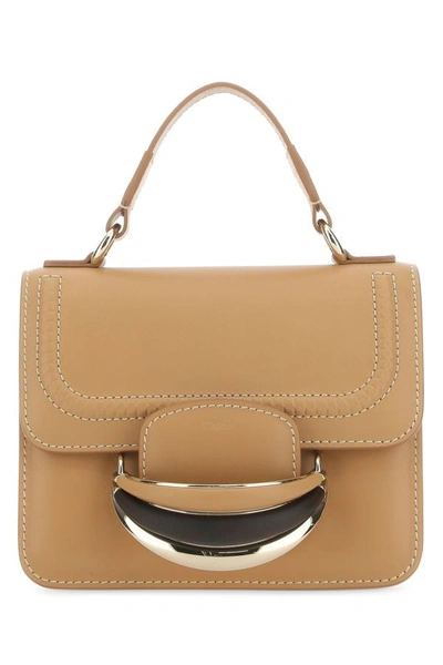 Chloé Chloe Woman Camel Leather Small Kattie Handbag In Pink