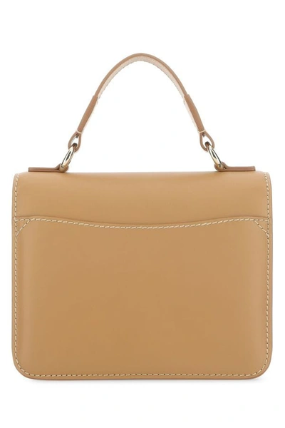 Shop Chloé Chloe Woman Camel Leather Small Kattie Handbag In Pink