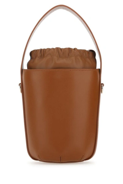 Shop Chloé Chloe Woman Caramel Leather Bucket Bag In Brown