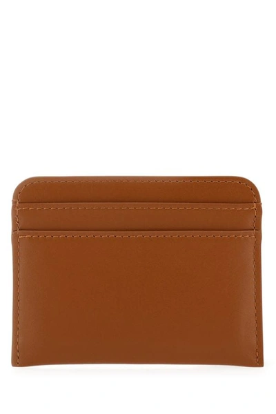 Shop Chloé Chloe Woman Caramel Leather Card Holder In Brown