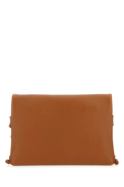 Shop Chloé Chloe Woman Caramel Leather Mony Clutch In Brown