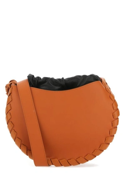 Chloé Chloe Dark Orange Leather Small Mate Crossbody Bag In Orange