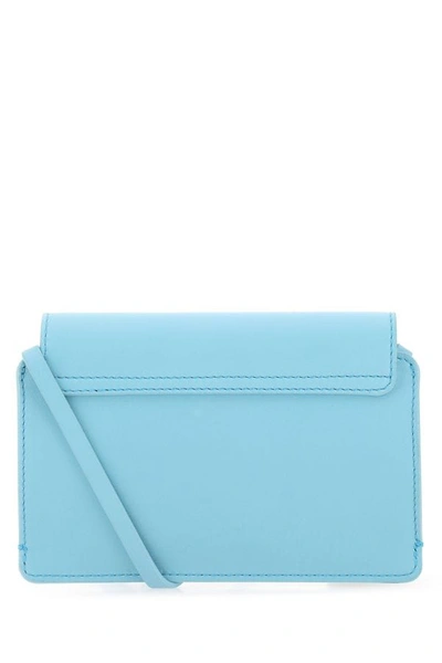 Shop Chloé Chloe Woman Light Blue Leather Mony Crossbody Bag