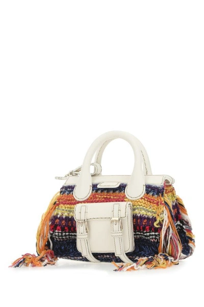 Shop Chloé Chloe Woman Multicolor Fabric Mini Edith Handbag