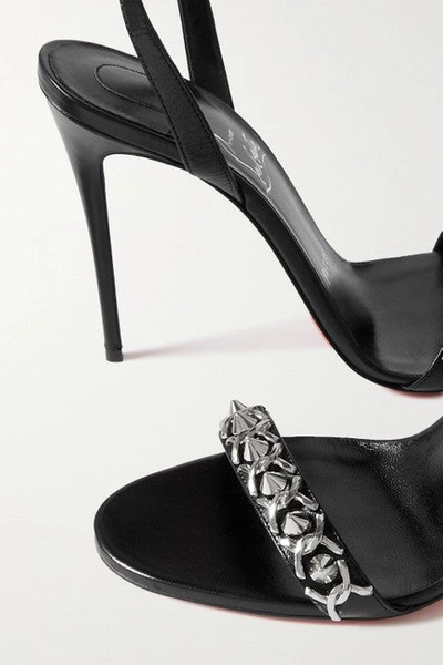 Shop Christian Louboutin Women Black Loubigirl Chain 100 Embellished Leather Sandals