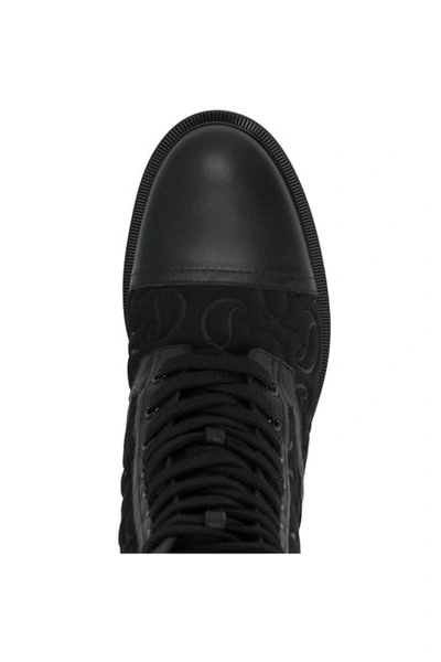 Christian Louboutin Logo Embossed Boots In Black