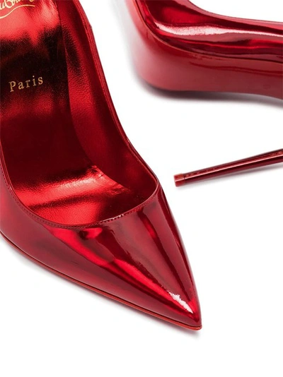 Shop Christian Louboutin Women Red So Kate 120 Patent-leather Pumps