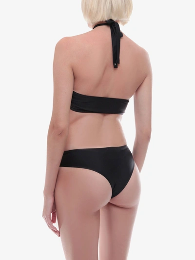 Shop Courrèges Courreges Woman Bikini Slip Woman Black Swimwear