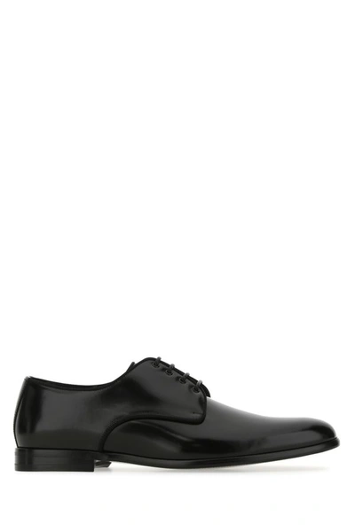 Shop Dolce & Gabbana Man Black Leather Lace-up Shoes