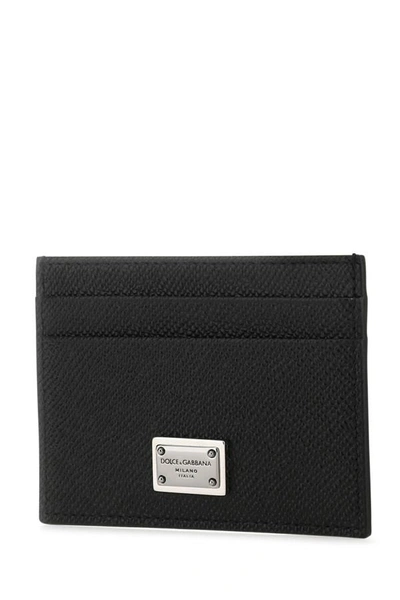 Shop Dolce & Gabbana Man Black Leather Card Holder