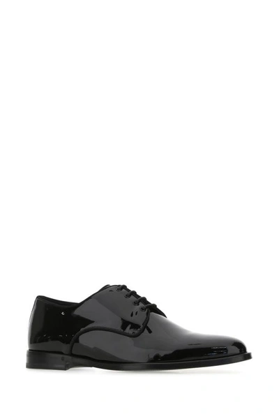 Shop Dolce & Gabbana Man Black Leather Lace-up Shoes