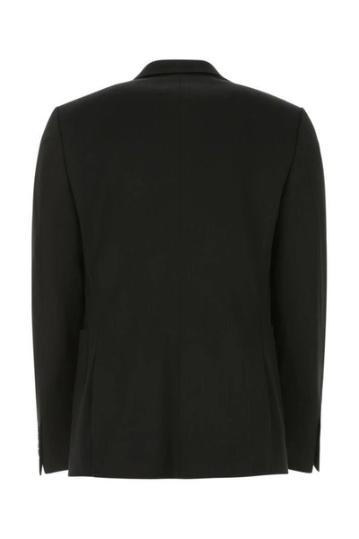 Dolce & Gabbana Black Stretch Viscose Blend Blazer In Black