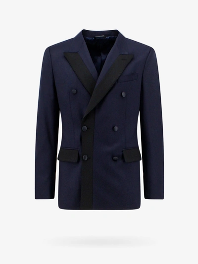 Shop Dolce & Gabbana Man Blazer Man Blue Blazers E Vests