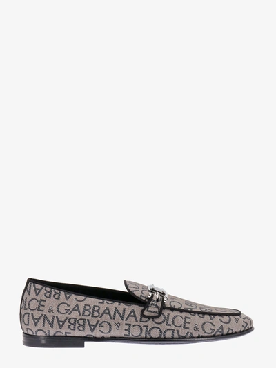 Shop Dolce & Gabbana Man Loafers Man Beige Loafers In Cream