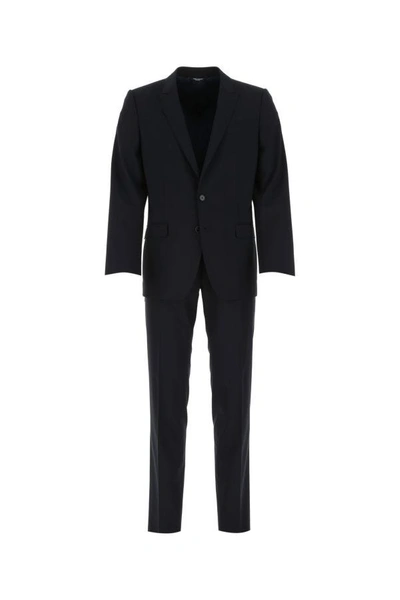 Shop Dolce & Gabbana Man Midnight Blue Stretch Wool Martini Tuxedo