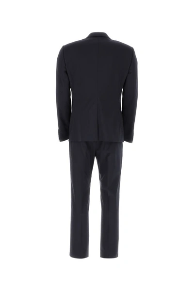 Shop Dolce & Gabbana Man Navy Blue Light Wool Martini Suit