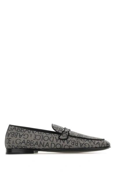 Shop Dolce & Gabbana Man Printed Jacquard Loafers In Multicolor