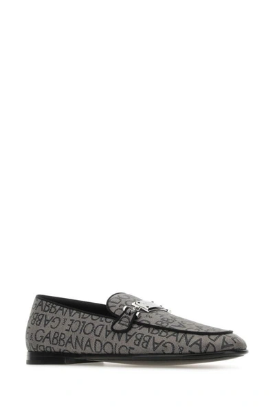 Shop Dolce & Gabbana Man Printed Jacquard Loafers In Multicolor