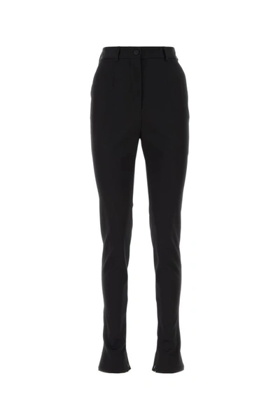 Shop Dolce & Gabbana Woman Black Stretch Cady Pant
