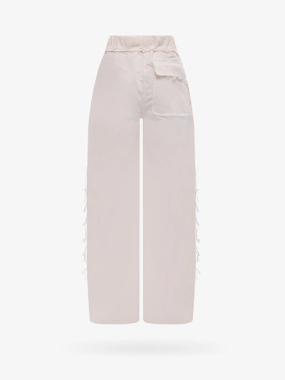 Shop Dries Van Noten Woman Trouser Woman Beige Pants In Cream