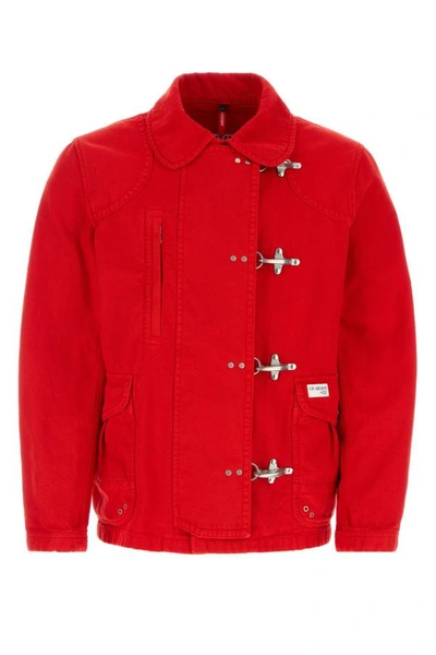 Shop Fay Man Red Cotton Jacket