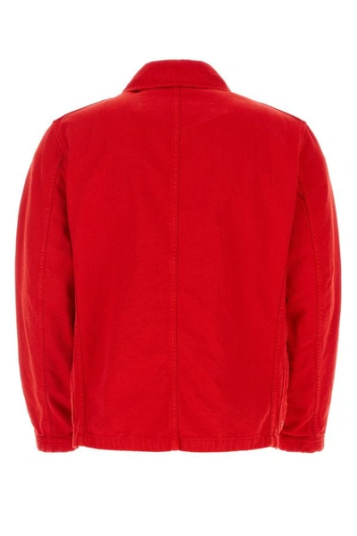 Shop Fay Man Red Cotton Jacket