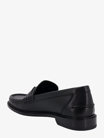 Shop Fendi Man Ff Square Man Black Loafers