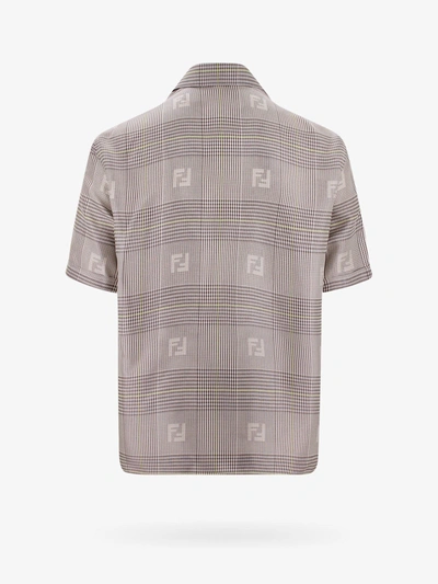 Shop Fendi Man Shirt Man Grey Shirts In Gray