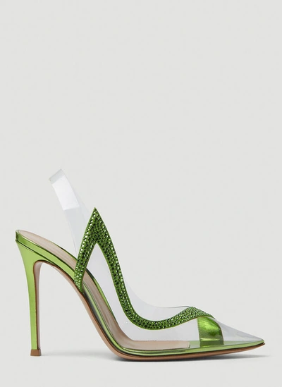 Shop Gianvito Rossi Women Hortensia Stiletto 105 Heels In Green