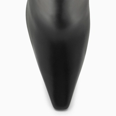 Shop Givenchy 4g Cube Heel Pointy Ankle Boot In Black Leather Women