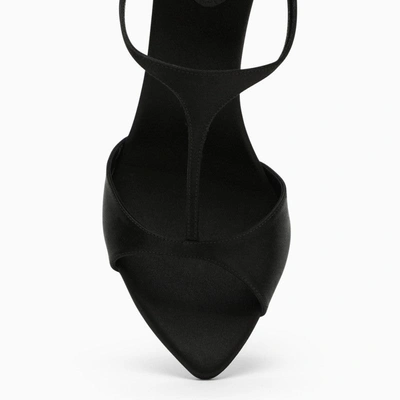 Shop Givenchy Black Leather And Fabric Sandal Women